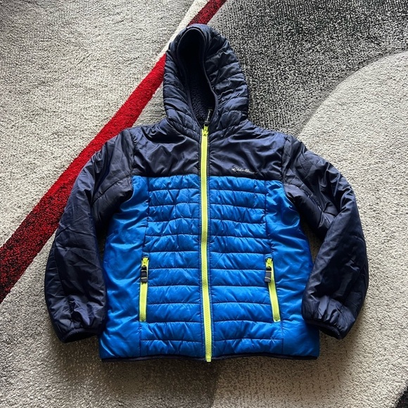 Eddie Bauer Kid’s Reversible Hooded Puffer Jacket - Picture 1 of 7